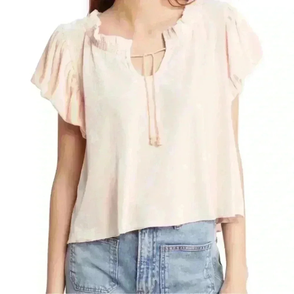 NWOT Free People Terese Velvet Top